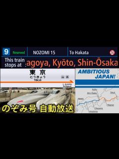 [x]東海道･山陽新幹線 [のぞみ号] 東京→博多【AMBITIOUS JAPAN!