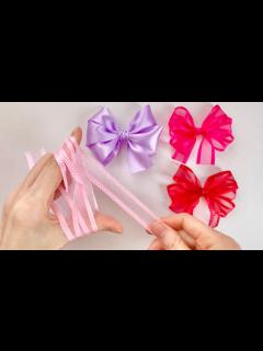 [x]トリプルリボンの作り方／How to make a triple ribbon bow - YouTube