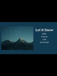 [x]HTML Canvas Snow Effect (with JavaScript) - YouTube